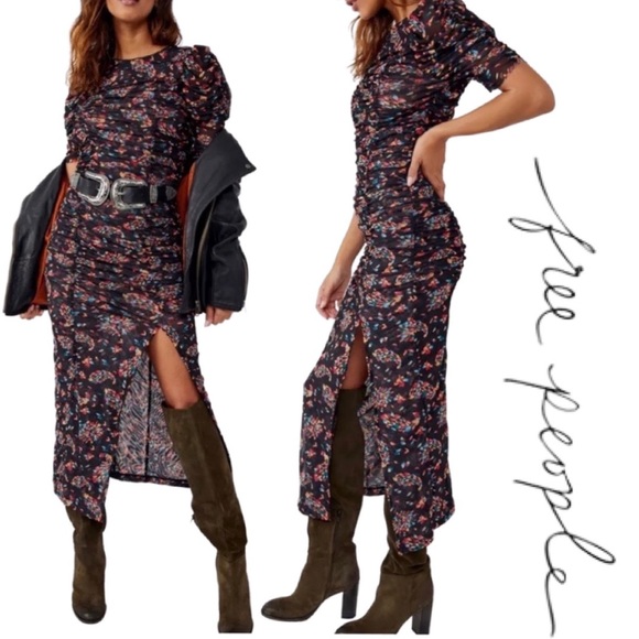 Free People Dresses & Skirts - NWT $168 Free People Brielle Twilight Combo Midi Dress XS, S, M